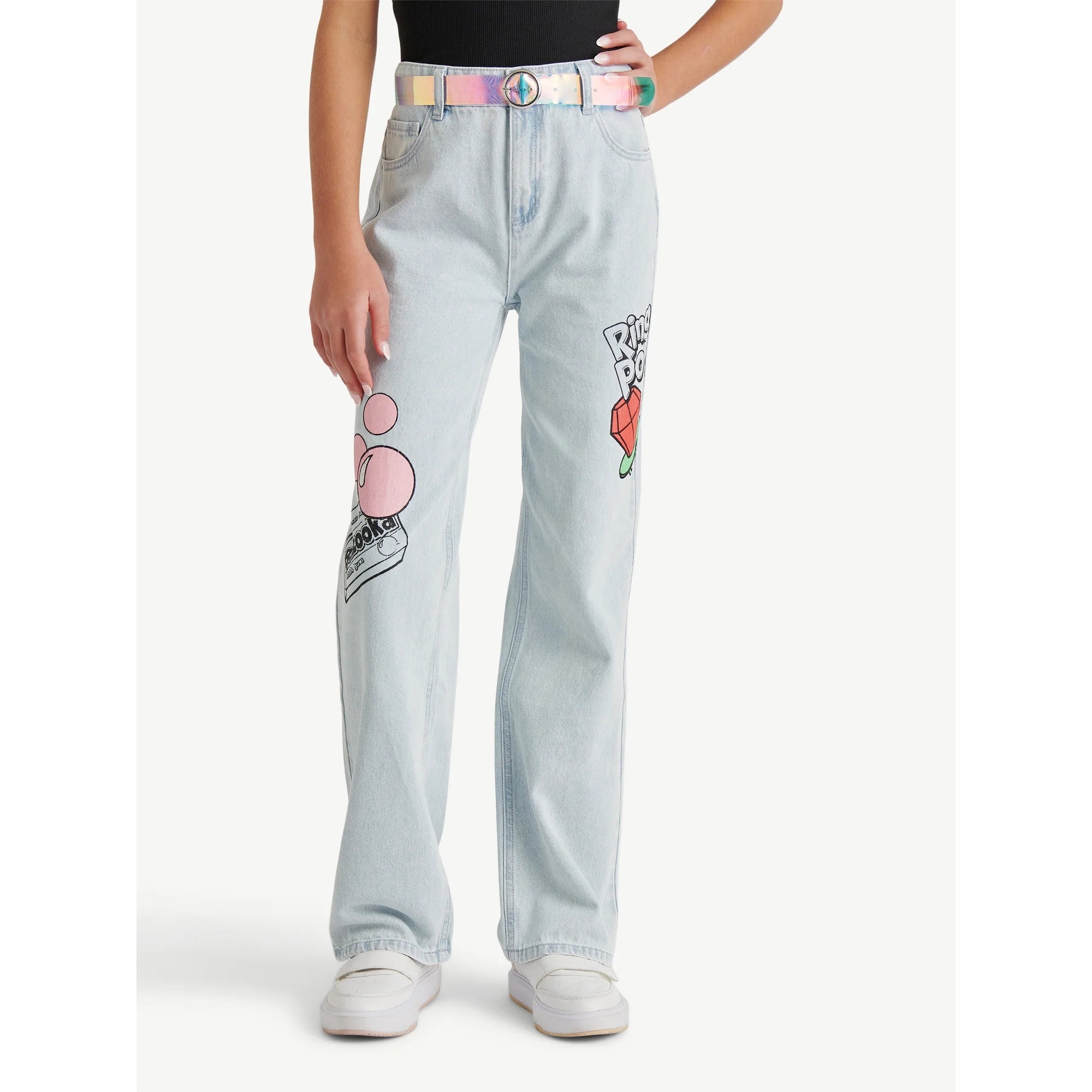 Justice Girls Ring Pop Collab Jeans, Sizes 6-18, Slim & Plus  |  WTWL655XA