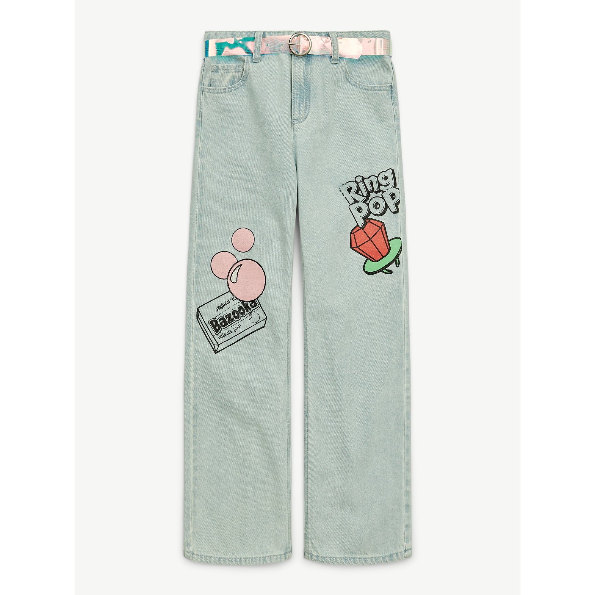 Justice Girls Ring Pop Collab Jeans, Sizes 6-18, Slim & Plus  |  WTWL655XA