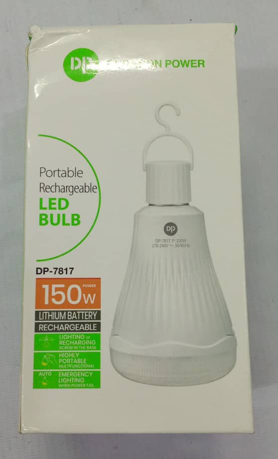 Duration Power (DP) 150W Portable Rechargeable LED Bulb (150W DP-7817) | SVO4a