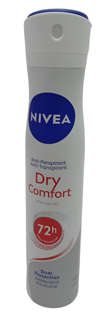 Nivea Dry Comfort Spray 200ML, White | KHE1a