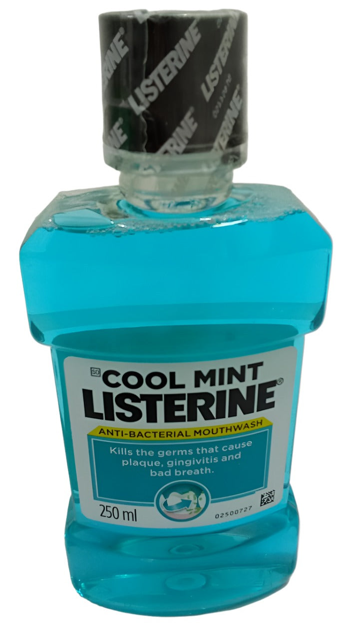 Cool Mint Listerine Anti-bacterial Mouthwash 250ML,Blue | NLS3a