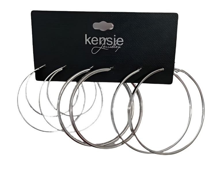 Kensie Jewelry Earing, Available as 3-Pairs or 1-Pair | BLTN17