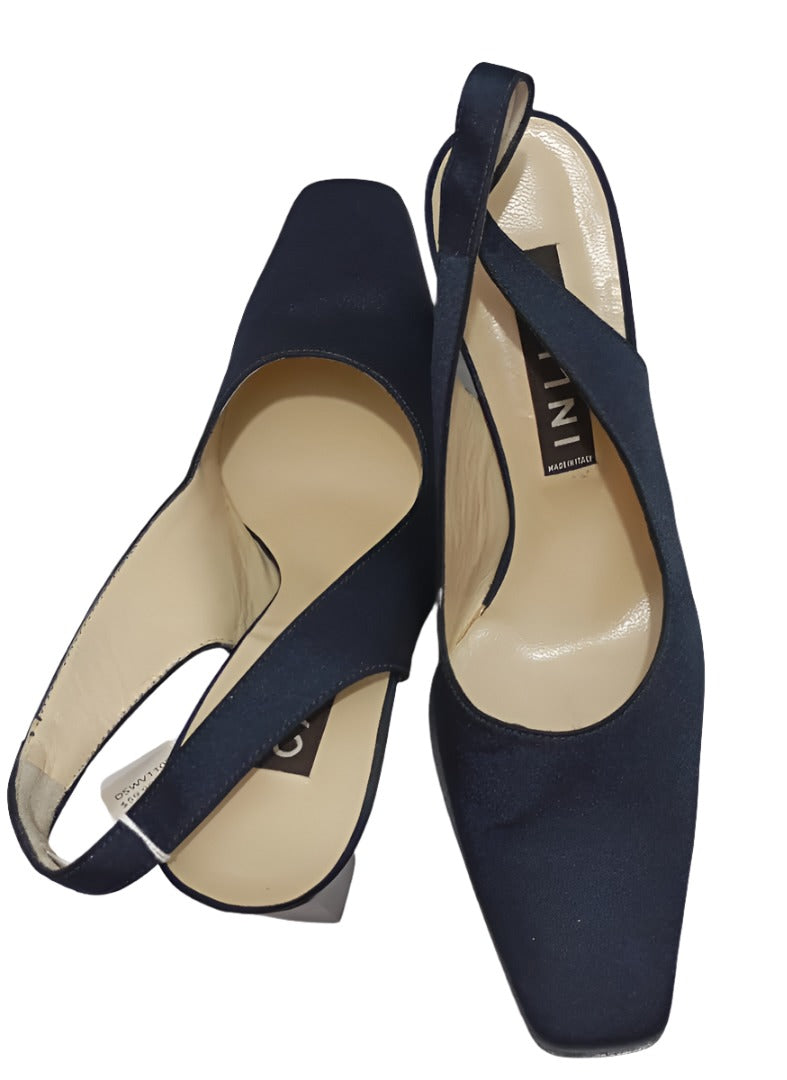 Catini Open Heel Cover Front Italian Shoe (Black Cover Shoe) | AFTA-DSWV1107