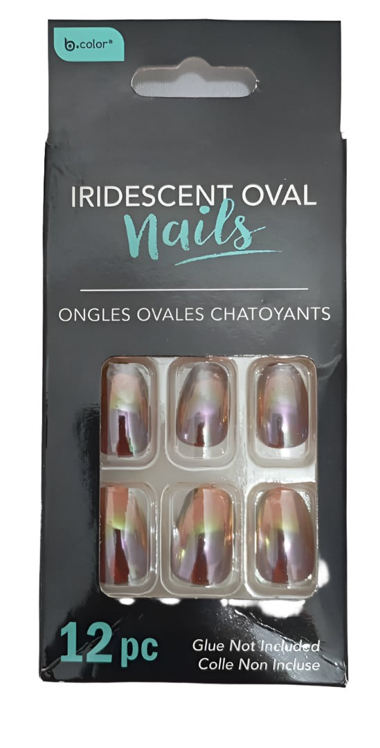 B.Color Iridescent Oval Nails, 12 Pieces/pack | DLTR58