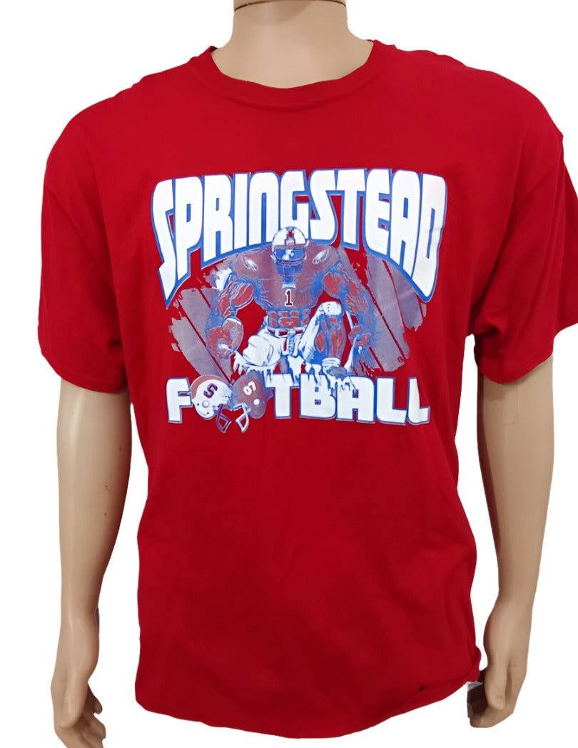 SpringStead Foodball Action Figure Red Polo T-Shirt for Men | GWDL32