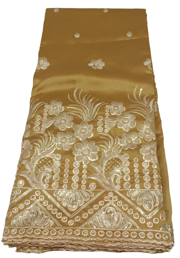 Super Fancy Classic Silk George (Gold), 5 Yards/Piece | AFTA-GLZ504ZGL176D