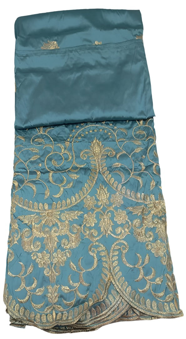Super Classy Designer Silk George (Aqua Blue), 5 Yards/Piece | AFTA-GS5013S51103A
