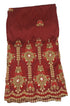 Authentic Embroided Arican Unique Silk George (Wine Red), 5 Yards/Piece | AFTA-GS505S51080A