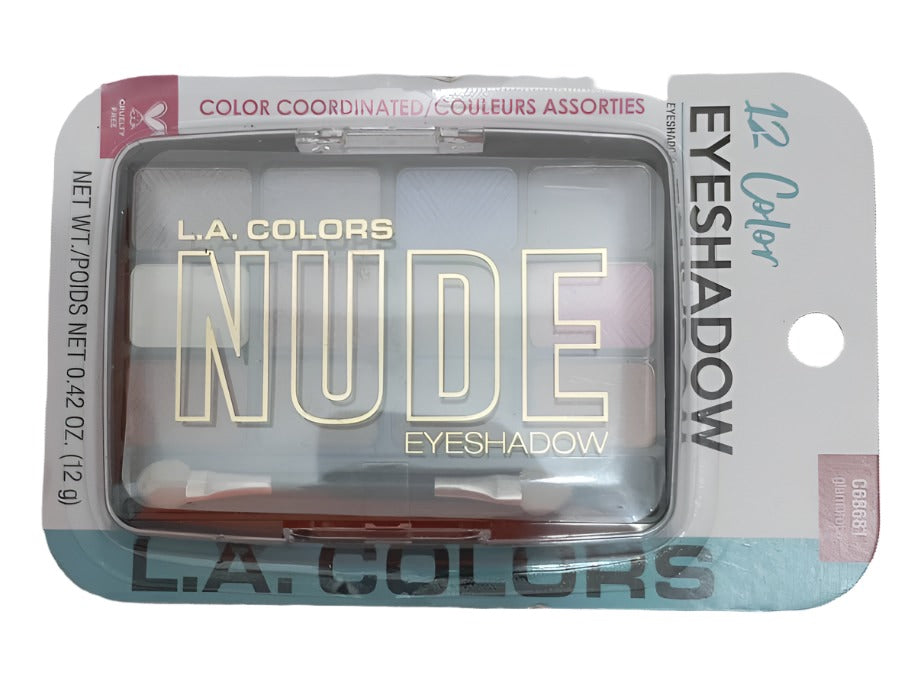 LA Colors Eyeshadow, 12 Colors Kit (Glorious C68681) | DLTR36