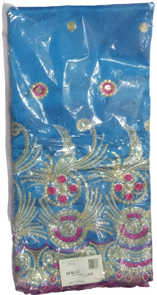 Best Selling Top Class Lace George (Sky Blue), 5 Yards/Piece | AFTA-GLZ5015ZGL241B