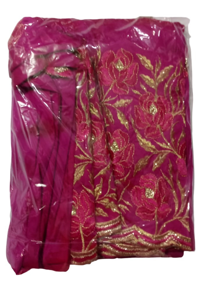 Super Quality African Unique Lace George (Dark Fuchsia), 5 Yards/Piece | AFTA-GS5014S51107A