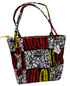 Ankara Madam Hand Bag, Red, White and Yellow | BST9a