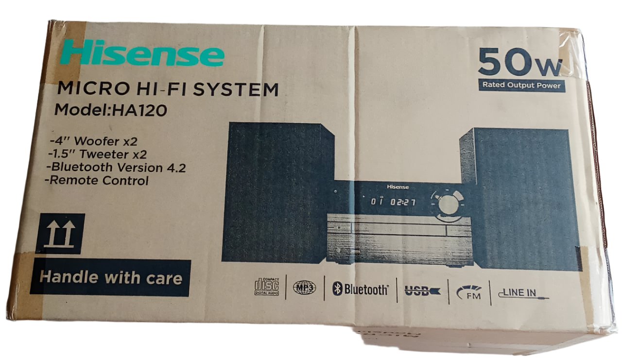 Hisense Micro Hi-Fi System, 120HA 50W HiFi, Black | FNL14a