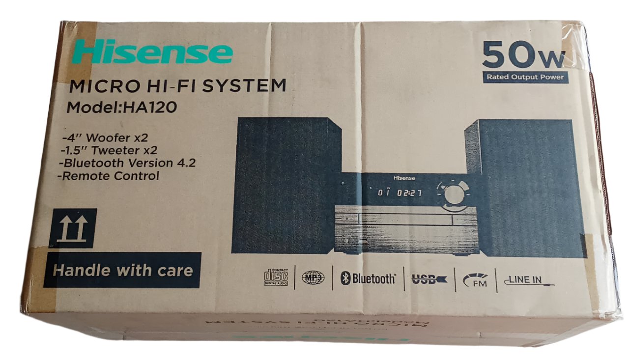 Hisense Micro Hi-Fi System, 120HA 50W HiFi, Black | FNL14a