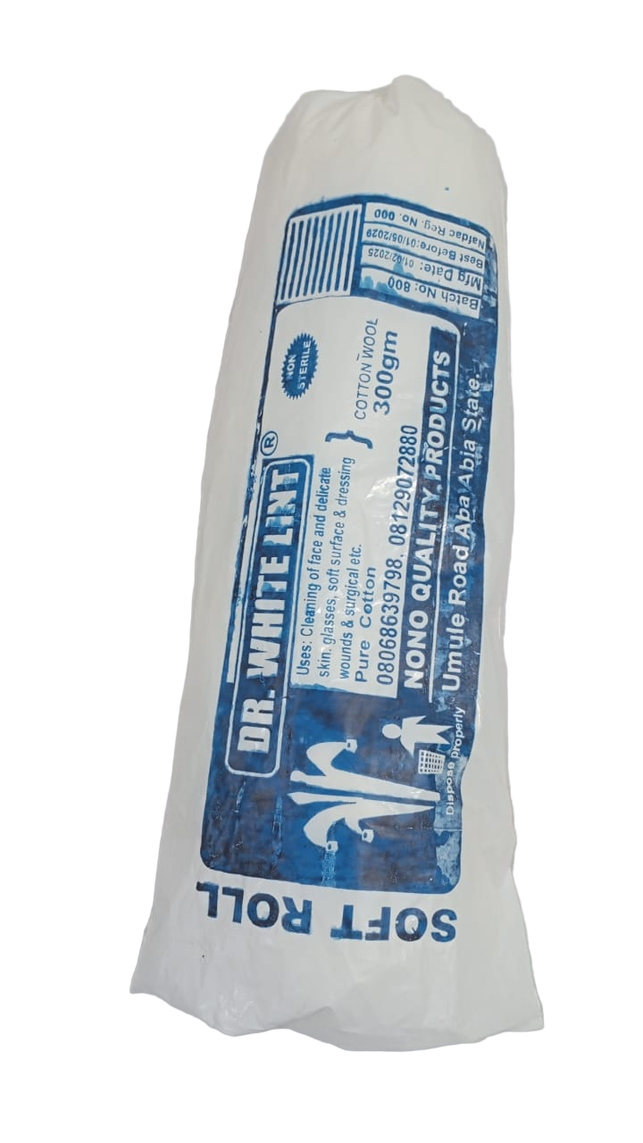 300gm Dr. White Lint Soft Roll, White, 300g  | GOM23a