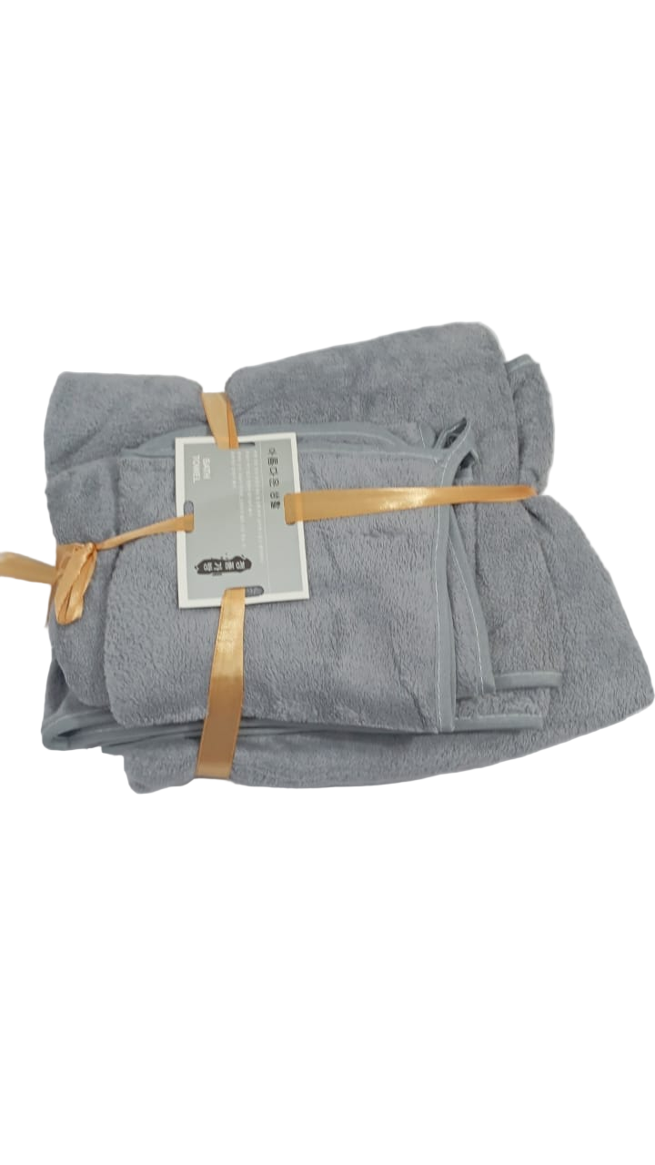 3in1 Baby Bath Towel, Gray | GOM9c