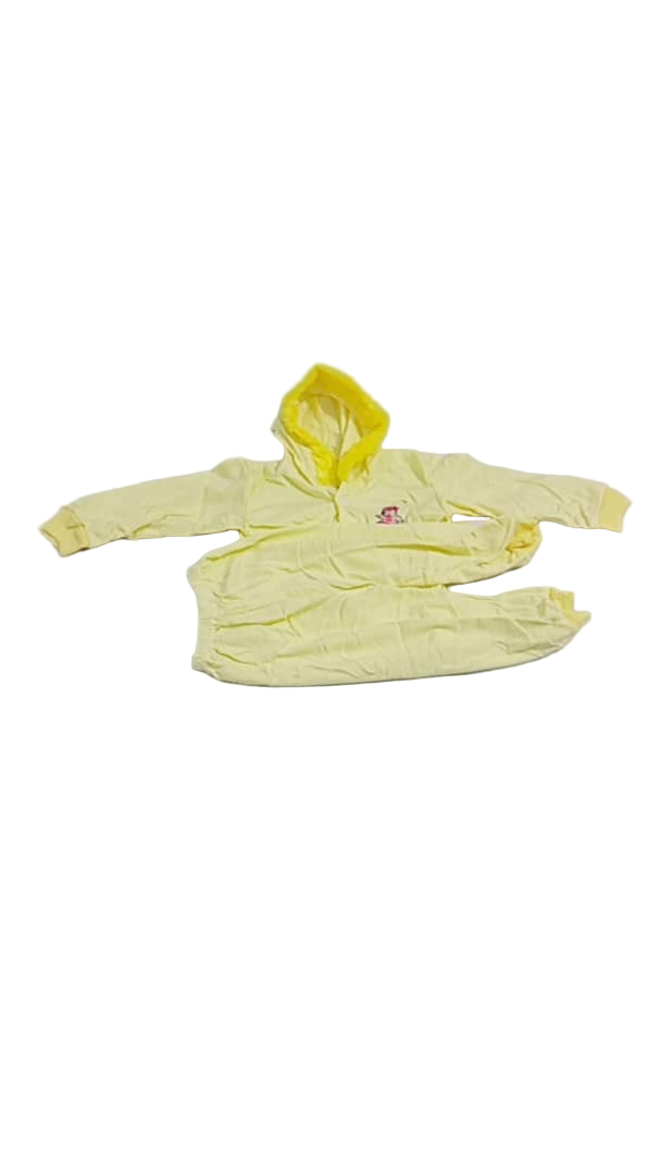 2in1 Unisex Cloth (Shirt & Pants) Matching Set for Newborn, Yellow | GOM27b