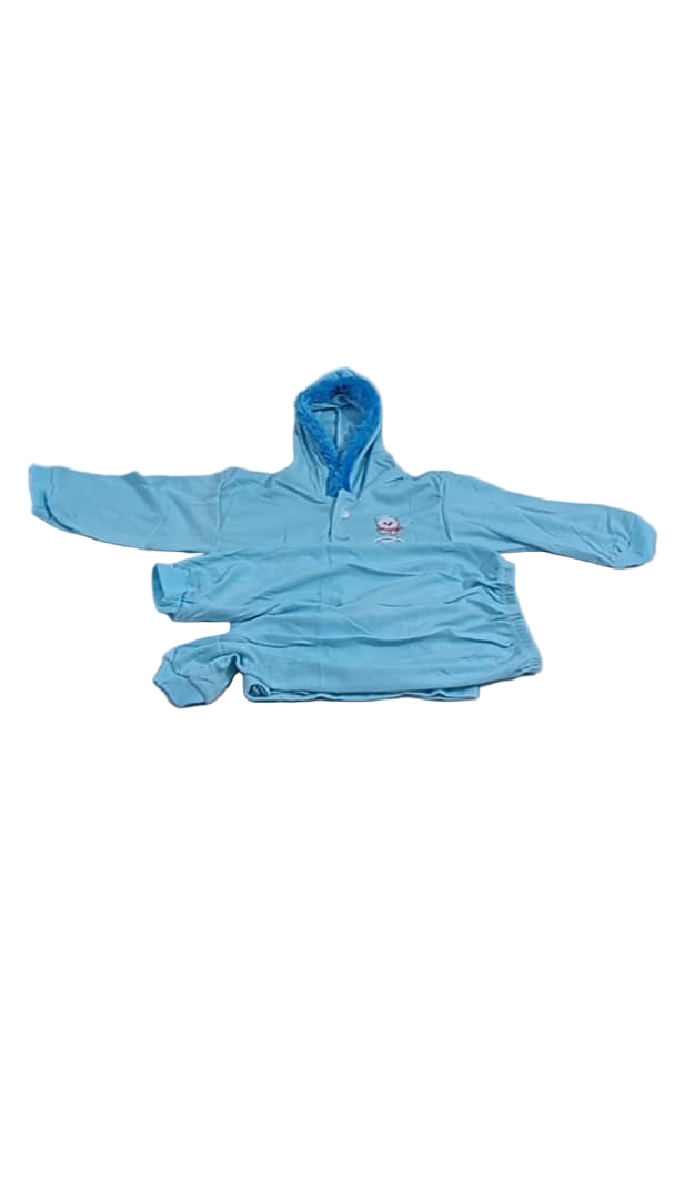 2in1 Unisex Cloth (Shirt & Pants) Matching Set for Newborn, Blue | GOM27a