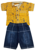 Fashion Good Boy Jeans and Shirt, Yellow and Blue | VBK6b