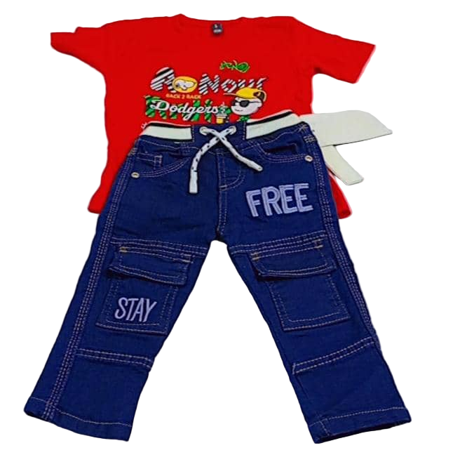 Up and Down Happy Days Baby Wear, Red | VBK12b