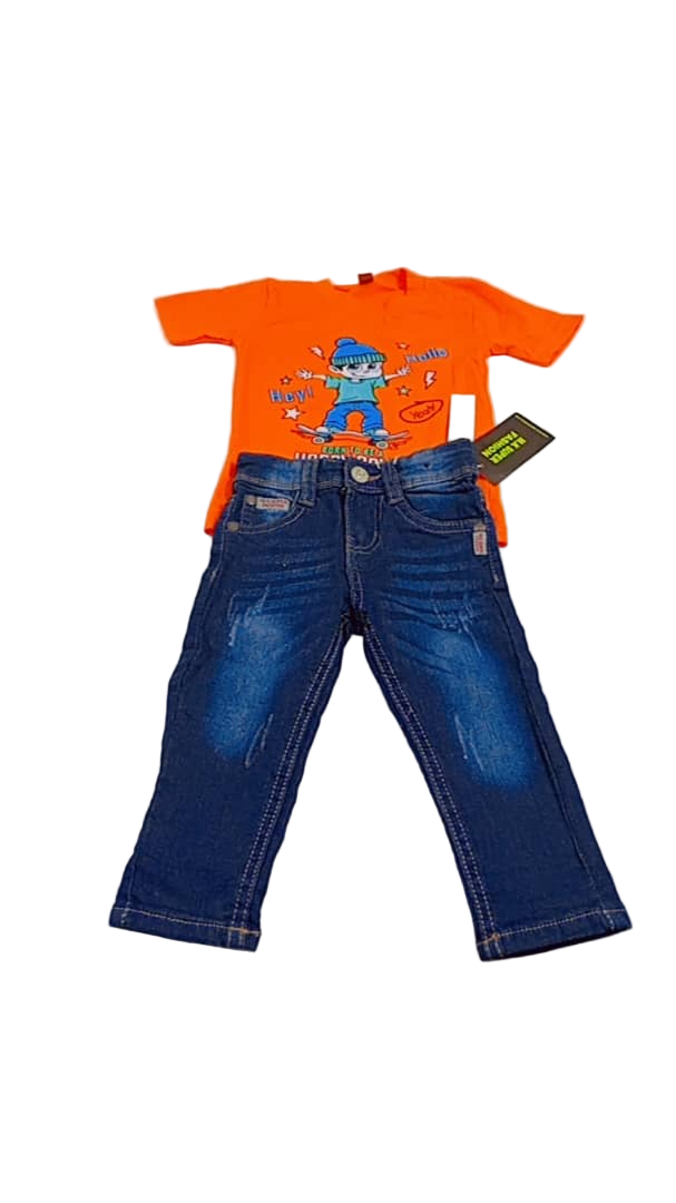Up and Down Happy Days Baby Wear, Orange | VBK12c