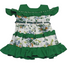 Decent Baby Dress (Gown), Green and White | VBK14a