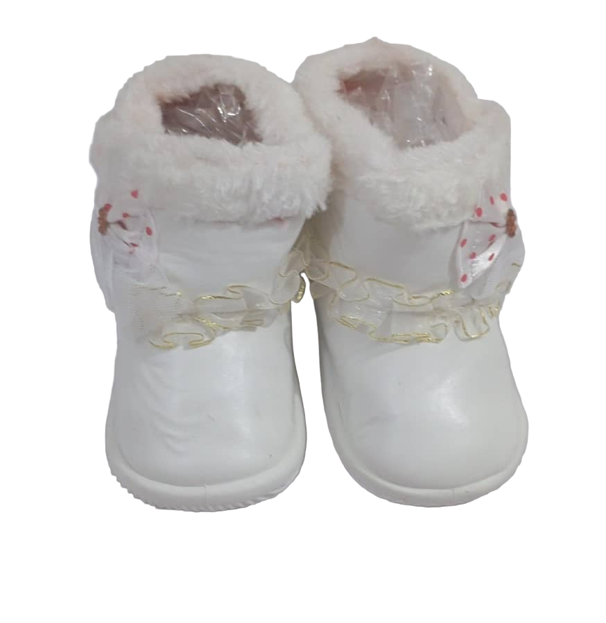 Baby Girls Boot, White | RSE3b