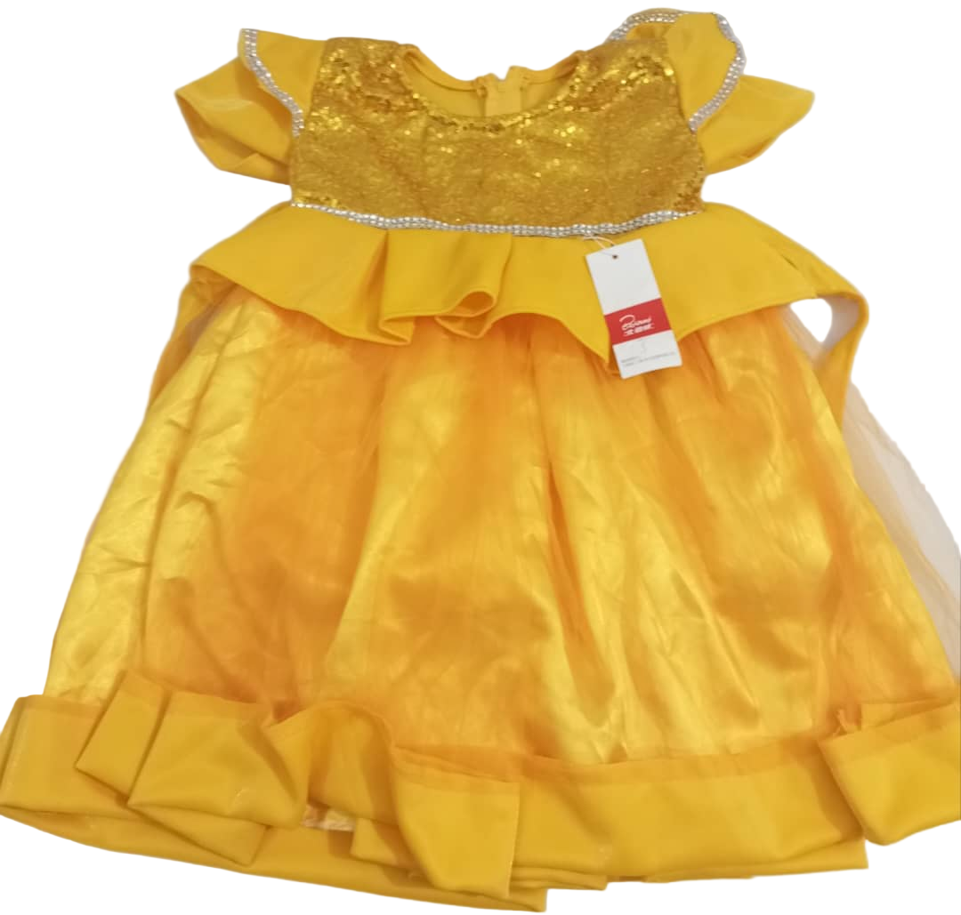 Beautiful Girls Gown, Yellow | MJO3a