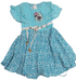 Elegant Baby Dress With Belt, Sea Green | VBK19b