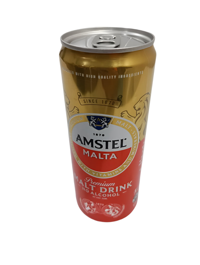 Amstel Malta Can Original Taste Enriched with Vitamins And Mineral, 330ML | NGS1a