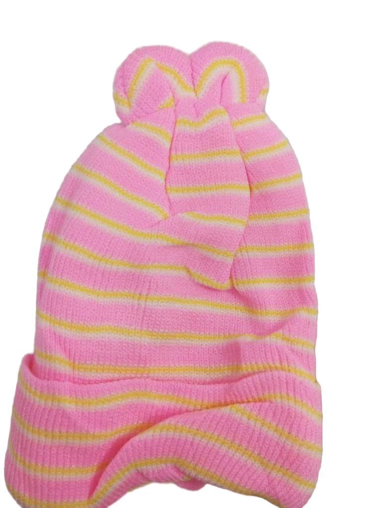 Natural & Comfortable Baby Cap with Sigle Horn, Pink | NMD5c