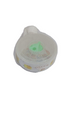 Net Baby Feeding Plate with Spoon, White | GOM26b