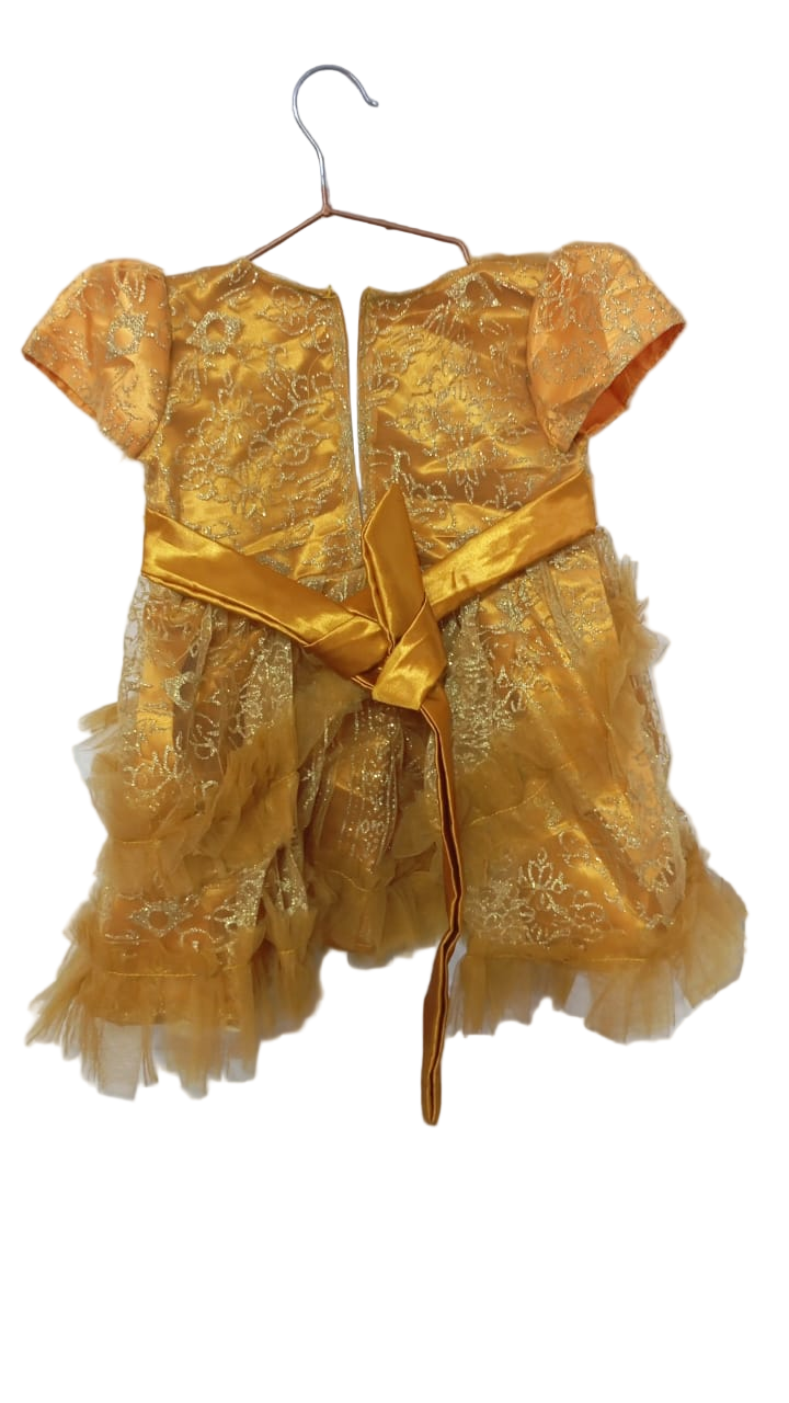 Beautiful Baby Gown, Gold | VBK1b