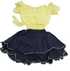Up and Down Baby Dress (Skirt and Top), Lemon and Blue | VBK15b