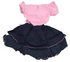 Up and Down Baby Dress (Skirt and Top), Pink and Blue | VBK15c