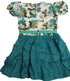 Beautiful Baby Gown With Belt, Green| VBK17c