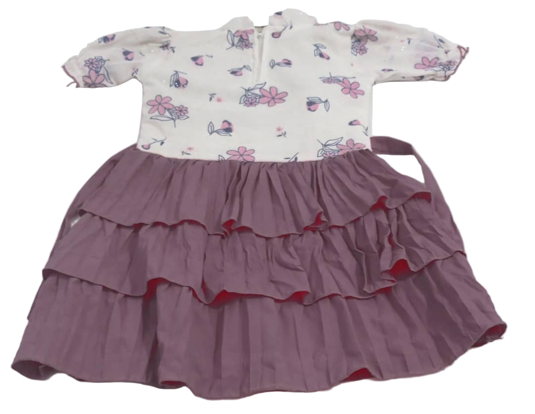 Elegant Children's Gown, White and Pink| NBA3a