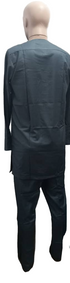 Super Classy Long Sleeve Senator Wear 2-Piece Set for Men, Ash | KUA2a