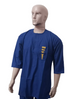 Fashionable Up and Down Three Quarter Sleeve Senator Wear Set For Men, Blue | KUA12a