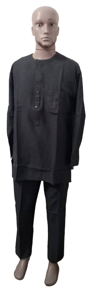 Elegant 2-Pieces Long Sleeve Senator Suit For Men, Dark Ash | KUA18a