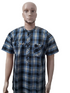 Elegant 2-pieces Short Sleeve Senator Suit For Men, Blue Design | ENC63a