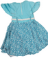 Elegant Baby Dress With Belt, Sea Green | VBK19b