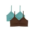 Wonder Nation Girls' Seamless Ruched Recycled Bra, 2-Pack | WTWL1086XA
