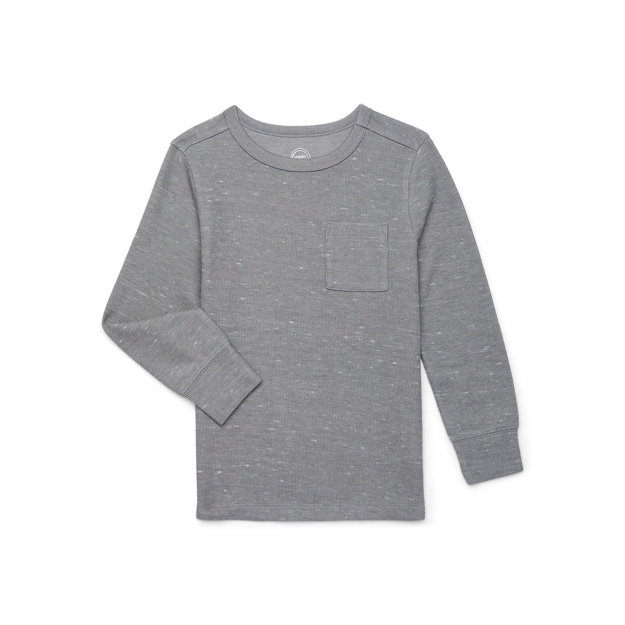 Wonder Nation Boys Cozy Pocket Tee with Long Sleeves, | WTWL219XA