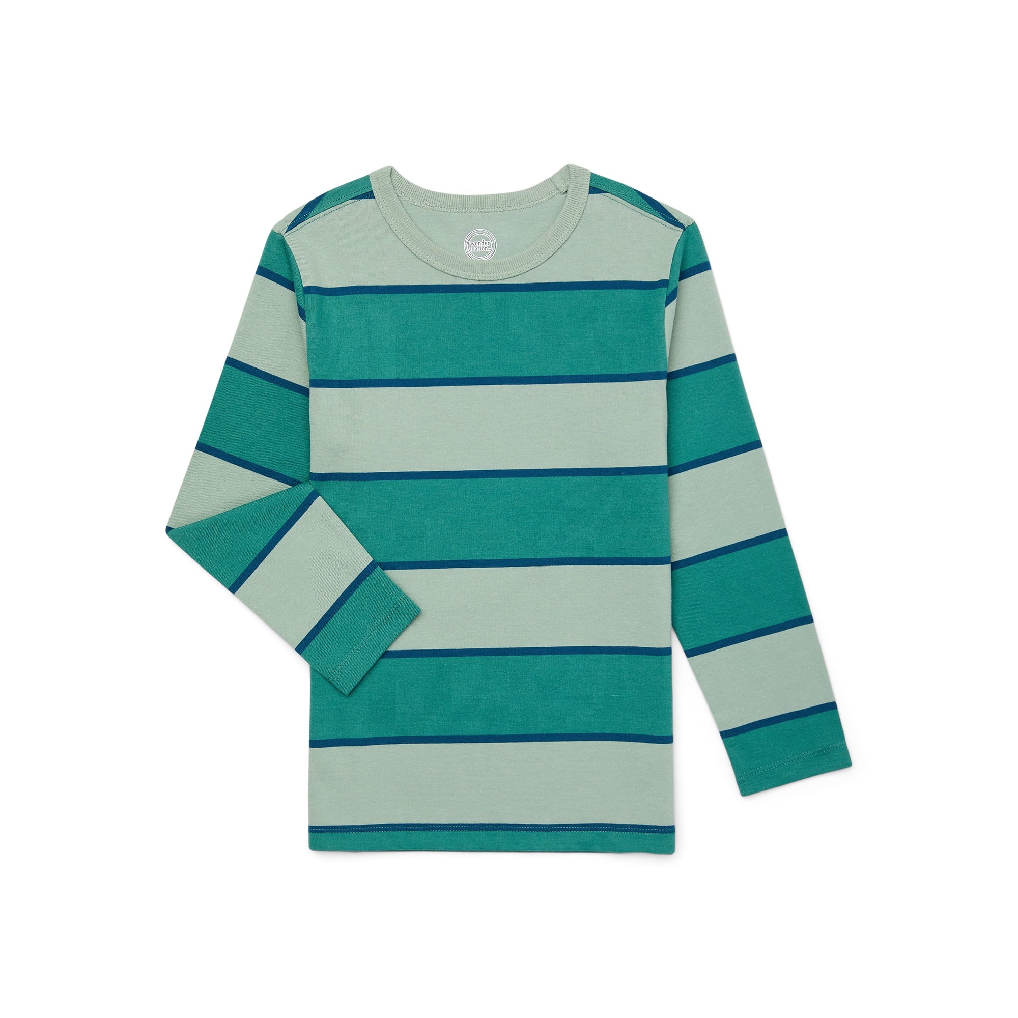 Wonder Nation Boys Long Sleeve Stripe T-Shirt, Sizes 4-18 & Husky  | WTWL436XA