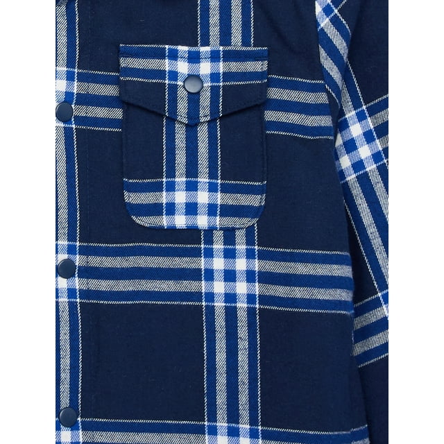 Wonder Nation Boys Shacket with Faux Shearling Lining, Sizes 4-18 & Husky |  WTWL479XA