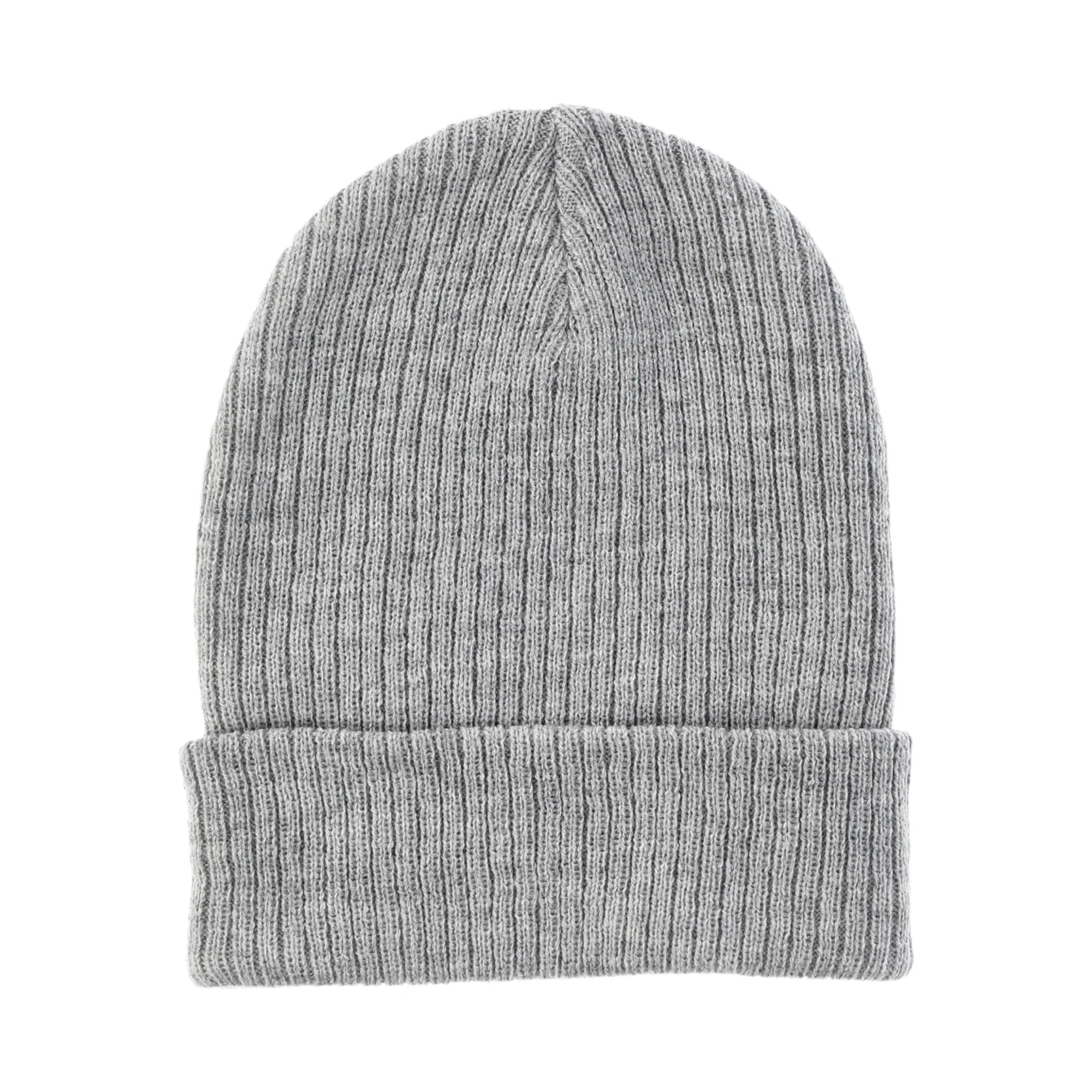 Wonder Nation Boys’ Ribbed Beanie Hat, Light Grey Heather | WTWL408XA