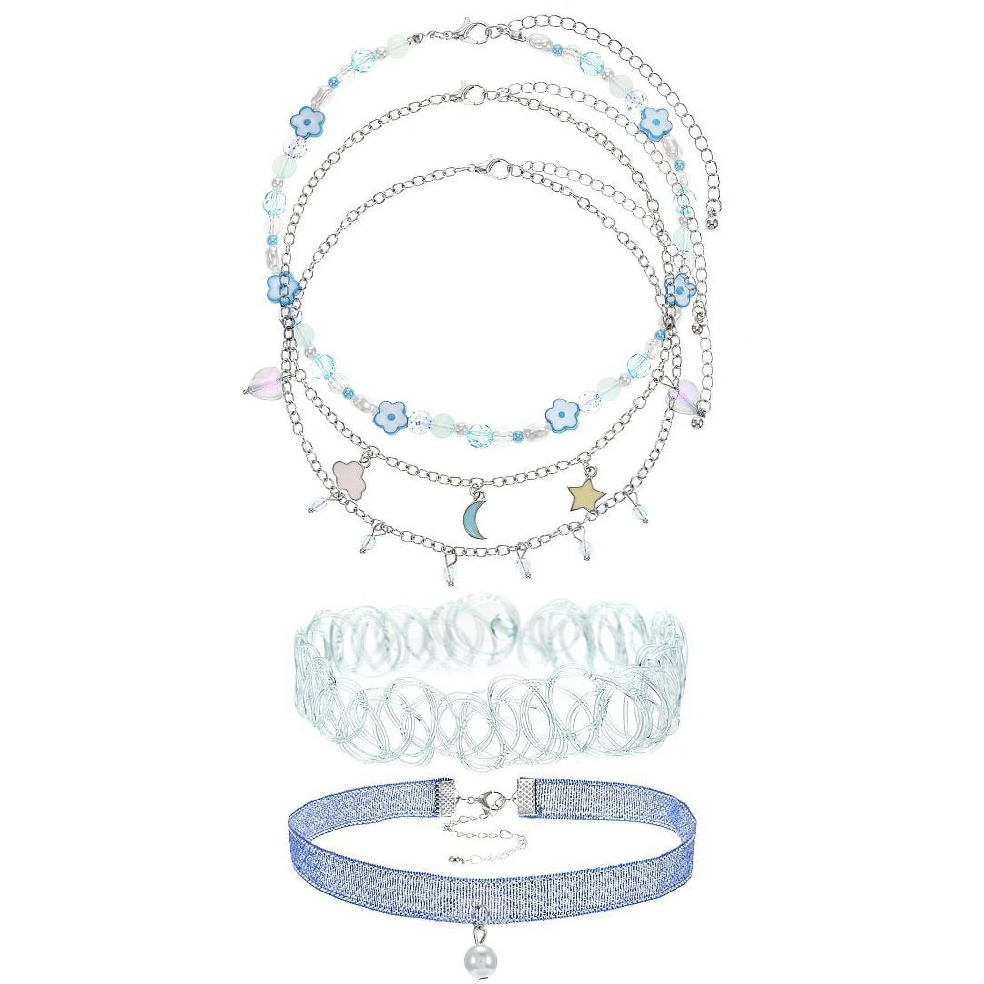 Wonder Nation Girls Choker Necklace Set, 5 Pieces |  WTWL612XA