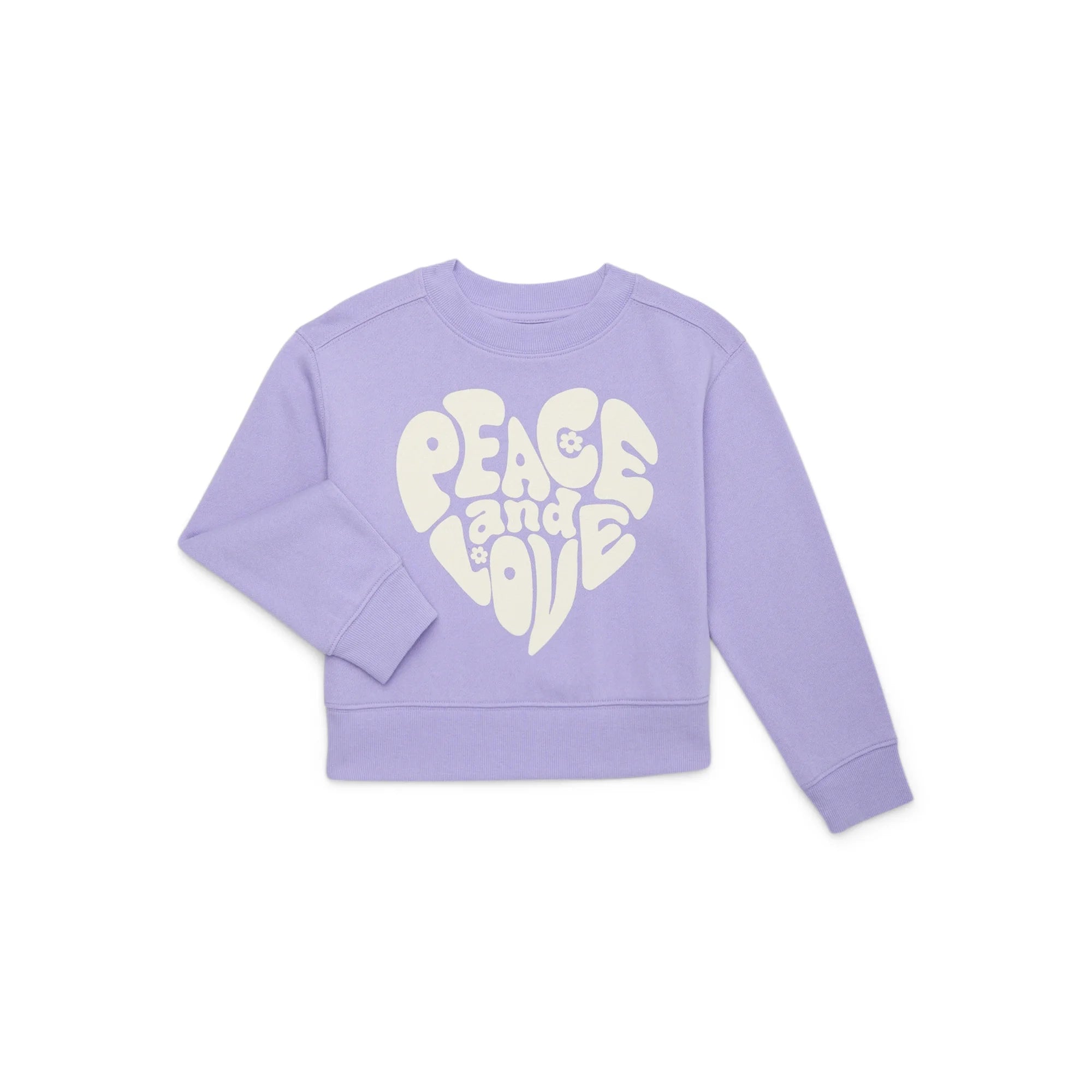 Wonder Nation Girls Crew Graphic Fleece Sweatshirt, Sizes 4-18 & Plus | WTWL697XA