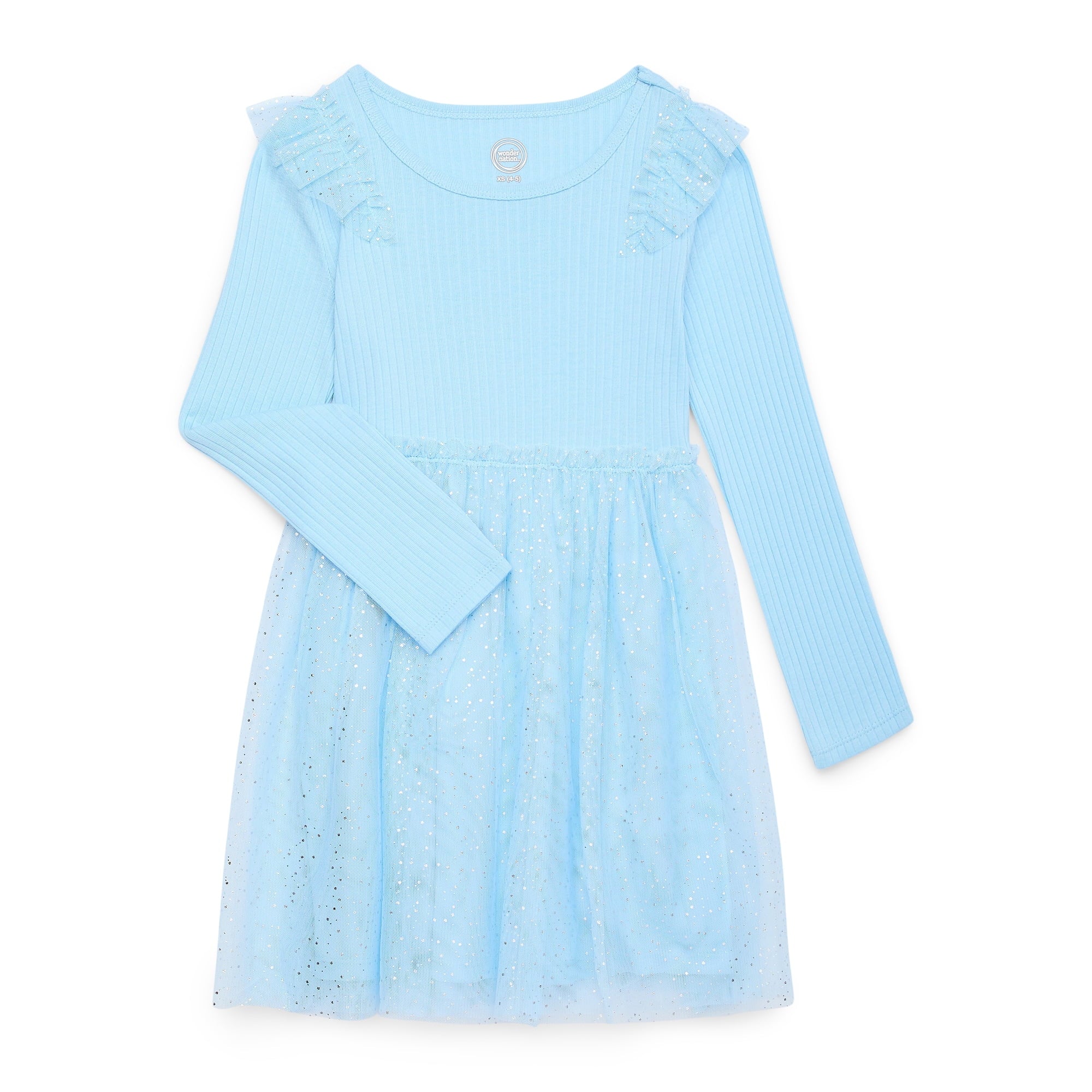 Wonder Nation Girls Long Sleeve Tutu Dress, Sizes 4-18 & Plus | WTWL414XA